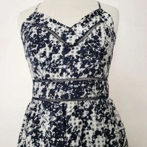 JOA Blue Gingham Printed Midi Dress NWOT